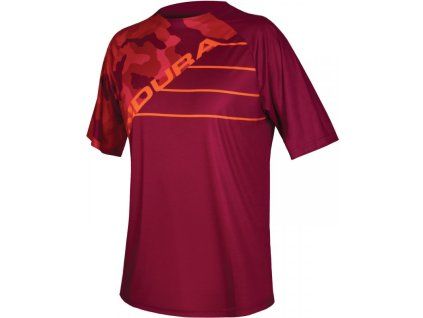 Dres Endura SingleTrack Print LTD bordó - E3126CT