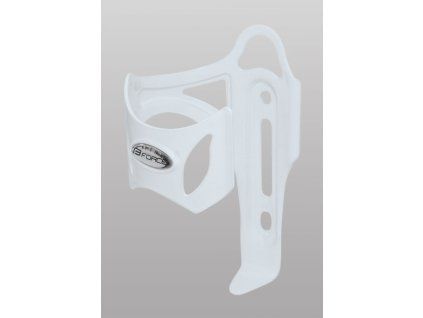 košík láhve FORCE SIDE Al, bílý lesklý