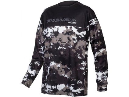 Dětský dres Endura MT500JR s dlouhým rukávem E7152CM maskáč