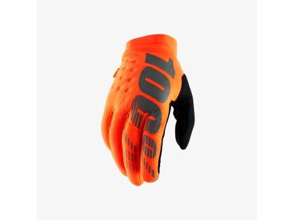 100 rukavice brisker fluo orange black