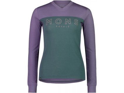 Merino triko REDWOOD ENDURO VLS WMNS thistle / burnt sage