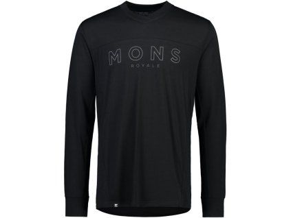 merino triko Mons Royale REDWOOD ENDURO VLS black