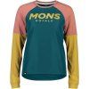 merino triko Mons Royal TARN FREERIDE LS WIND JERSEY deep teal / pink cl. / honey